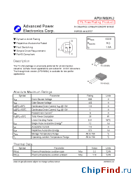 Datasheet AP01N60H manufacturer A-Power