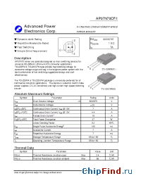 Datasheet AP07N70CF manufacturer A-Power