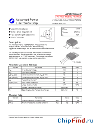 Datasheet AP15P10GS manufacturer A-Power
