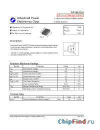 Datasheet AP1801GU manufacturer A-Power