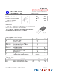 Datasheet AP30N30W manufacturer A-Power