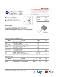 Datasheet AP4407GR manufacturer A-Power