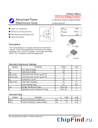 Datasheet AP4417GH manufacturer A-Power