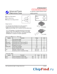 Datasheet AP60N03GS manufacturer A-Power
