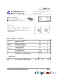 Datasheet AP9922EO manufacturer A-Power