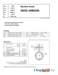 Datasheet 5SDD40B0200 manufacturer ABB