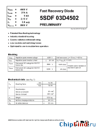Datasheet 5SDF03D4502 manufacturer ABB