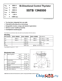 Datasheet 5STB13N6500 manufacturer ABB