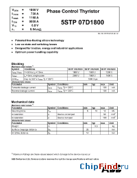 Datasheet 5STP07D1800 manufacturer ABB