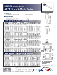 Datasheet ACF21UACF45U manufacturer Abracon