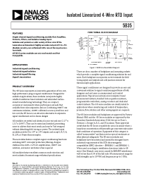Datasheet 5B35-C-01 manufacturer Analog Devices