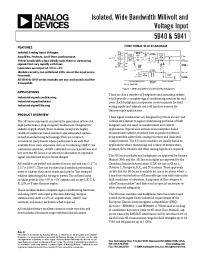 Datasheet 5B40-02 manufacturer Analog Devices