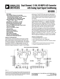 Datasheet AD10265/PCB manufacturer Analog Devices