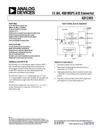 Datasheet AD12401KWSX manufacturer Analog Devices