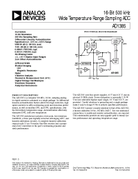 Datasheet AD1385KD manufacturer Analog Devices