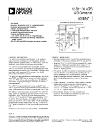 Datasheet AD1674 manufacturer Analog Devices