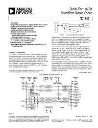 Datasheet AD1847JP manufacturer Analog Devices