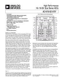 Datasheet AD1878 manufacturer Analog Devices