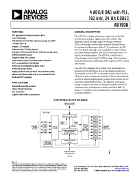 Datasheet AD1938YSTZ manufacturer Analog Devices