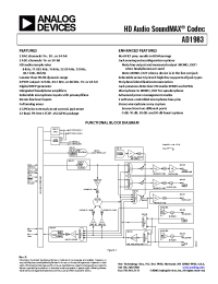 Datasheet AD1983JCPZ-REEL manufacturer Analog Devices