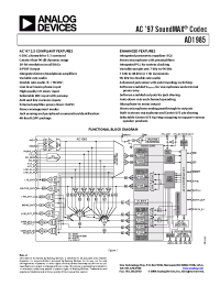 Datasheet AD1985JST-REEL manufacturer Analog Devices