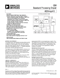Datasheet AD20MSP410 manufacturer Analog Devices
