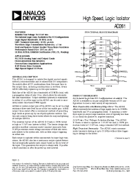 Datasheet AD261-2 manufacturer Analog Devices