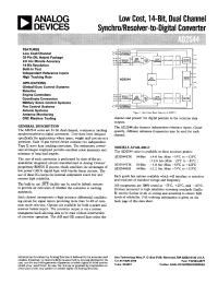Datasheet AD2S44UMY0B manufacturer Analog Devices