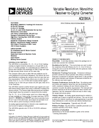 Datasheet AD2S80ATE manufacturer Analog Devices