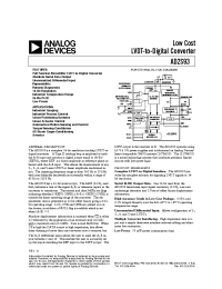 Datasheet AD2S93BP manufacturer Analog Devices