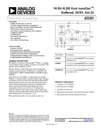 Datasheet AD5061BRJZ-3REEL7 manufacturer Analog Devices