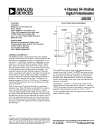Datasheet AD5203AR10 manufacturer Analog Devices