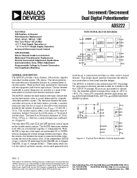 Datasheet AD5222BRU50 manufacturer Analog Devices