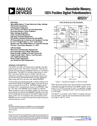 Datasheet AD5231BRU50-REEL7 manufacturer Analog Devices
