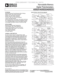 Datasheet AD5233BRU100-REEL7 manufacturer Analog Devices