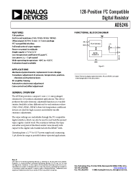Datasheet AD5246BKS5-RL7 manufacturer Analog Devices