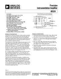 Datasheet AD524AR-16 manufacturer Analog Devices