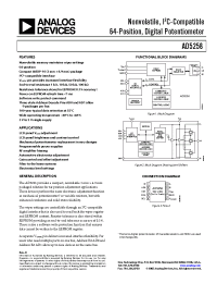 Datasheet AD5258BRMZ11 manufacturer Analog Devices