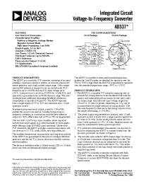 Datasheet AD537JH manufacturer Analog Devices