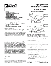 Datasheet AD565AS manufacturer Analog Devices