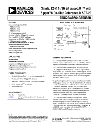 Datasheet AD5660ARJ-2500RL7 manufacturer Analog Devices