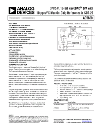 Datasheet AD5660BRJ-3 manufacturer Analog Devices