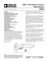 Datasheet AD5933 manufacturer Analog Devices