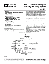 Datasheet AD6122ARSRL manufacturer Analog Devices
