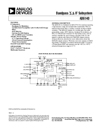 Datasheet AD6140ARS manufacturer Analog Devices