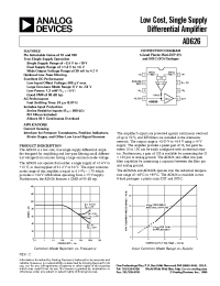 Datasheet AD626A manufacturer Analog Devices