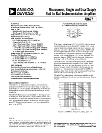 Datasheet AD627AR-REEL7 manufacturer Analog Devices