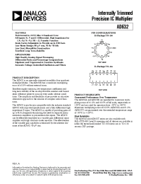 Datasheet AD632A manufacturer Analog Devices