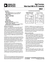 Datasheet AD637BR manufacturer Analog Devices