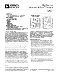 Datasheet AD637S/883 manufacturer Analog Devices
